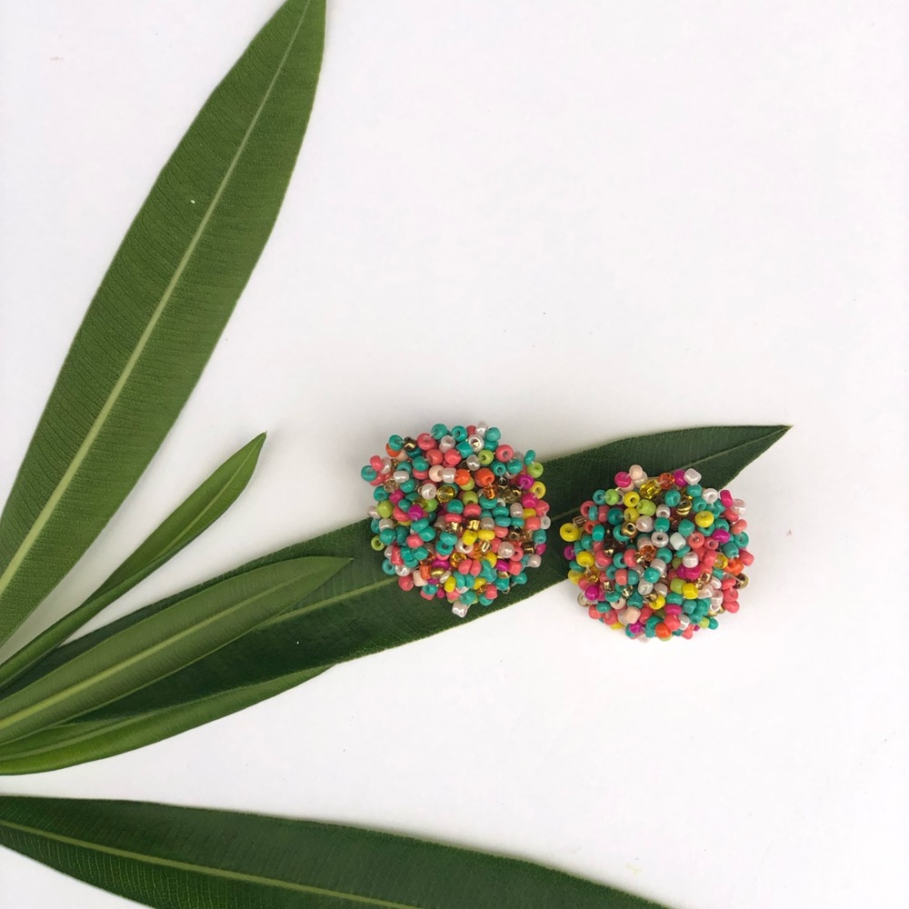 Beaded colorful earrings